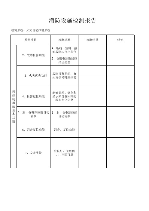 消防设施检测报告