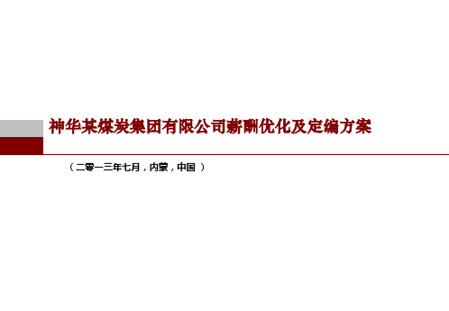 神华某煤炭集团有限公司薪酬优化及定编方案