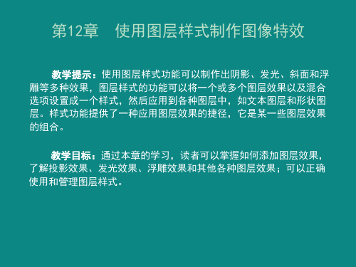 使用图层样式制作图像特效(精)