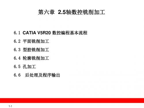 机械产品三维设计与自动编程—CATIA V5R20第六章 2.5轴铣削加工