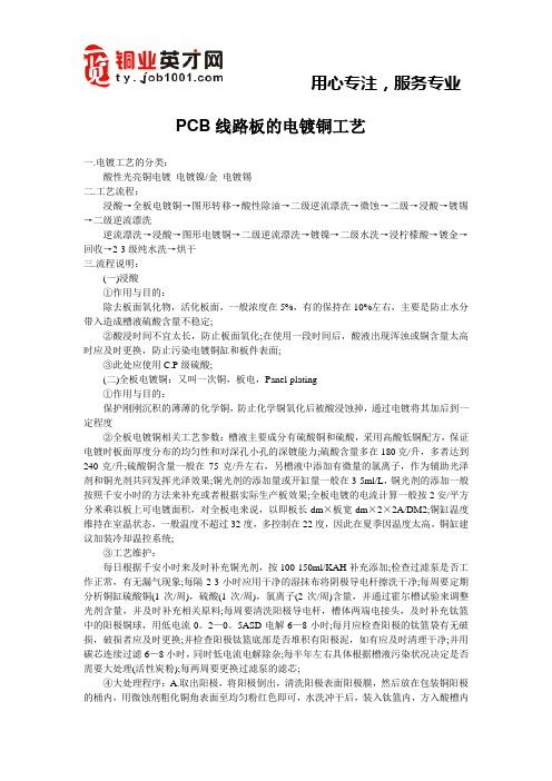 PCB线路板的电镀铜工艺