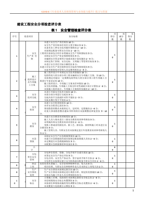 建设工程安全检查表(全)