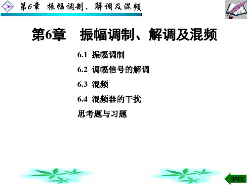 第6章 振幅调制、解调及混频 高频电路基础课件ppt 高频电路原理与分析