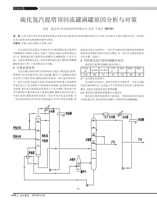 硫化氢汽提塔顶回流罐满罐原因分析与对策