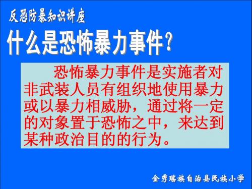 金秀县民族小学反恐防暴知识讲座