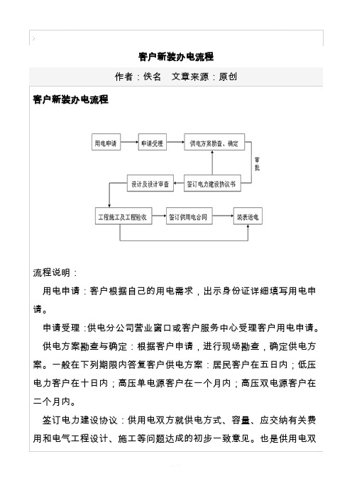 用电申请手续