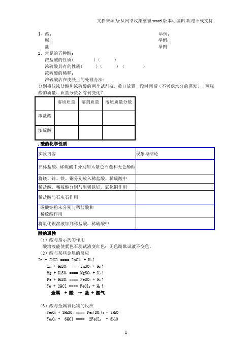 2酸碱盐基础知识ph值常见题型