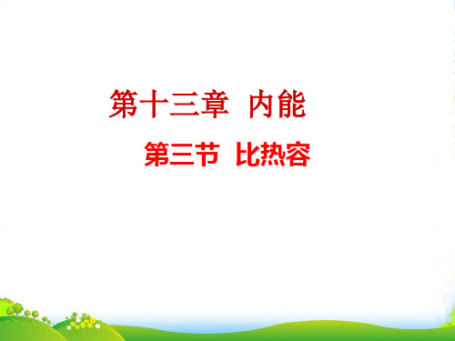 新人教版物理九年级课件13.3比热容(共21张PPT)