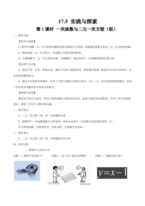 新华东师大版八年级数学下册《17章 函数及其图象  17.5 实践与探索》教案_13