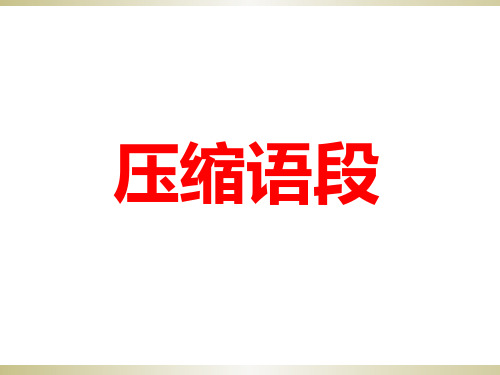 2024年中考语文二专项复习：语言运用之压缩语段 课件