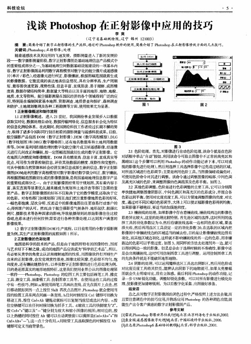 浅谈Photoshop在正射影像中应用的技巧