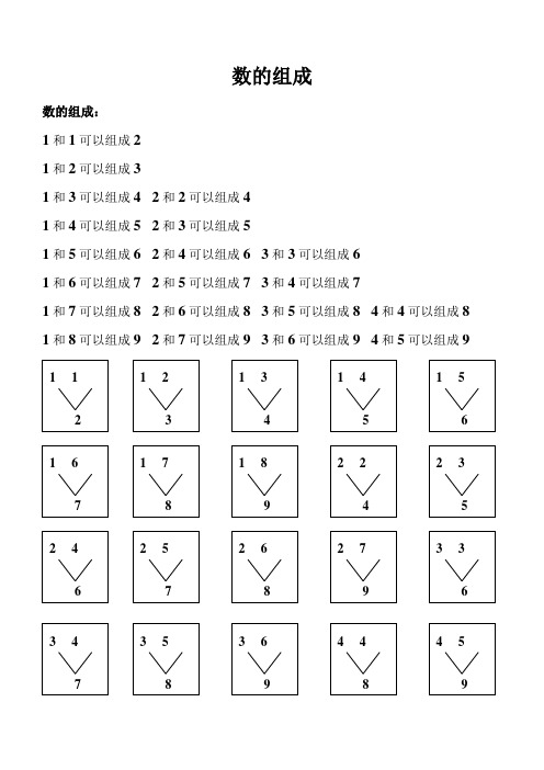 10以内数的分解与组成