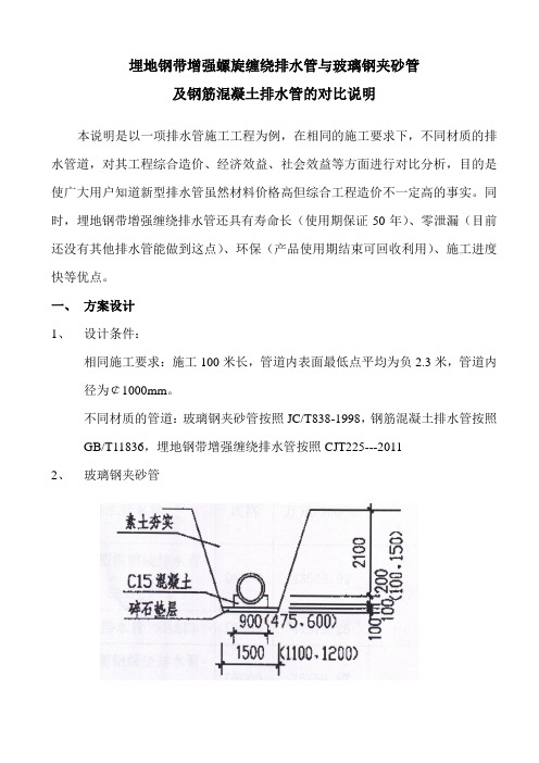 HDPE钢带增强管与玻璃钢夹砂管及混凝土管对比分析