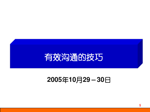 有效沟通技巧系列天版学员讲义PPT课件