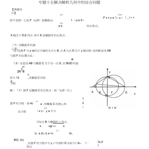 高三数学二轮总复习专题15解决解析几何中的综合问题.doc