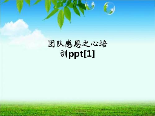 团队感恩之心培训[1]PPT课件