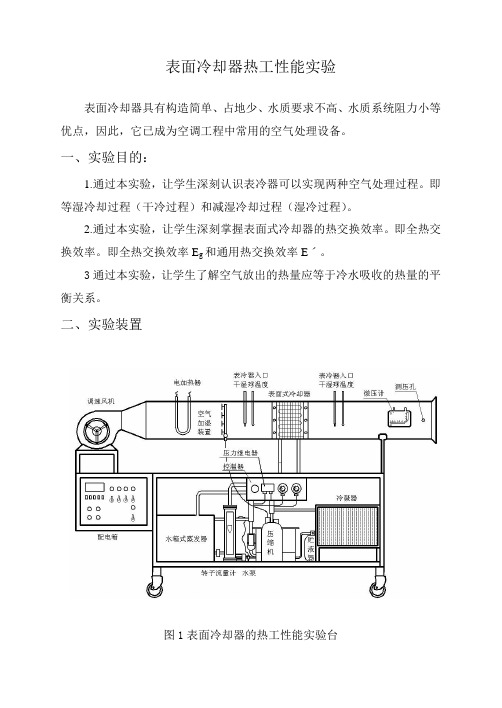 表面冷却器热工性能实验