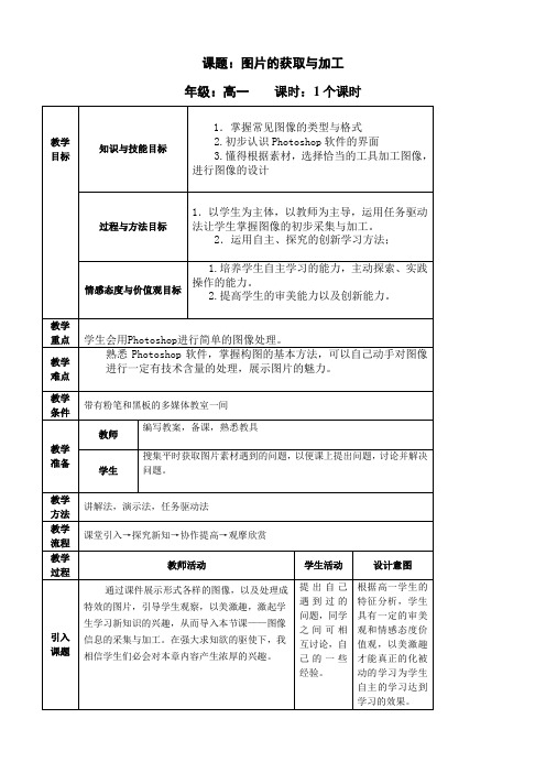 图片的获取与加工-教案