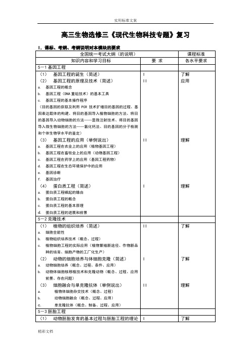 高三生物的选修三复习方法