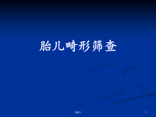 胎儿畸形的超声筛查PPT课件