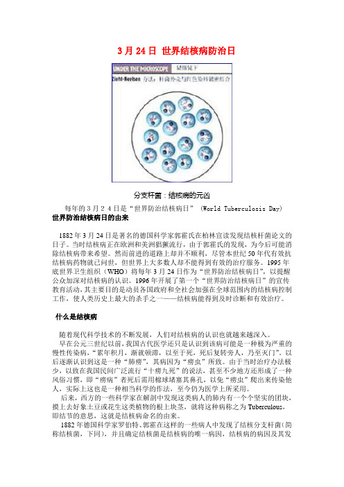 3月24日世界结核病防治日