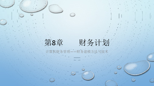 第8章财务计划模型
