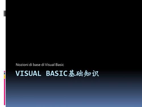 Visual Basic基础知识