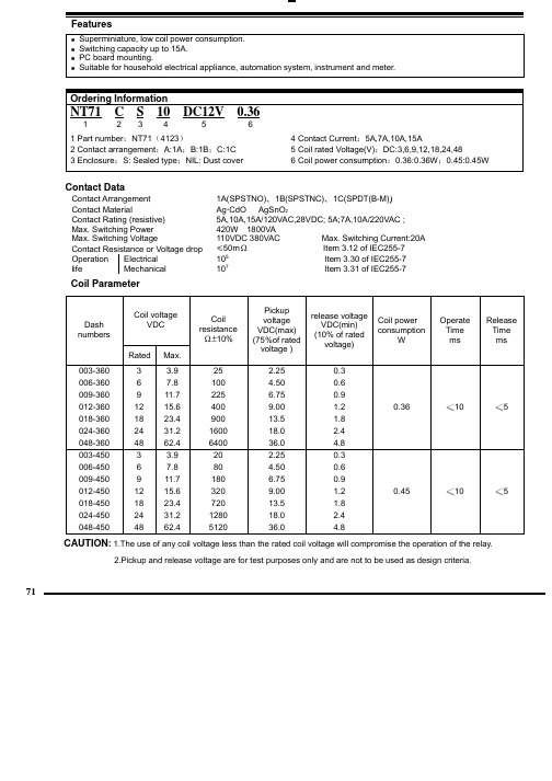 NT71CS15DC48V0.36中文资料