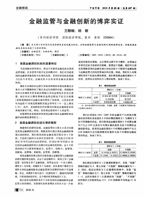 金融监管与金融创新的博弈实证