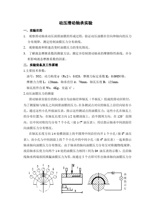 动压滑动轴承实验