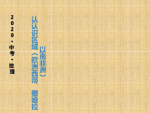 2020中考地理一轮复习课件：认识区域(欧洲西部、撒哈拉以南非洲)(共53张PPT)