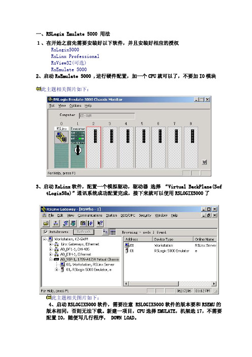 AB RSLogix Emulate 5000 应用