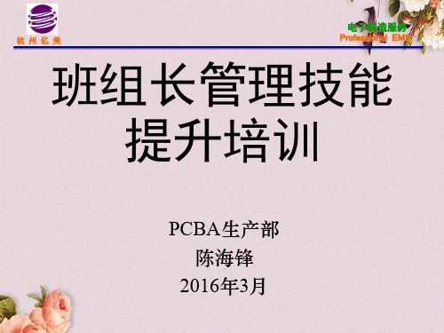 班组长管理技能提升培训教材(PPT 48页)