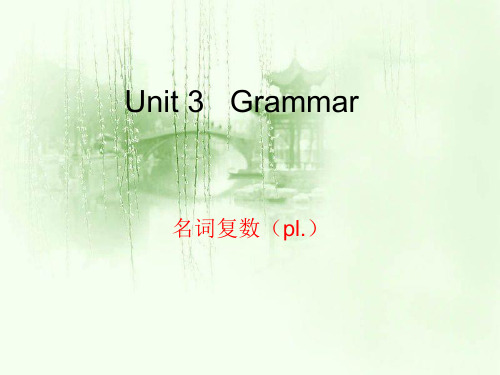 职高英语基础模块上册unit3grammar 名词复数