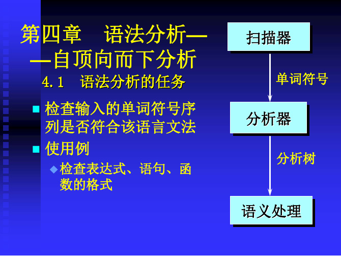 语法分析-自顶向而下分析-编译原理-04-(二)