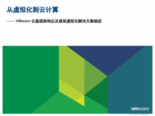 VMware 云基础架构及桌面虚拟化解决方案