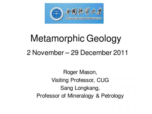 Metamorphic Geology 11.1