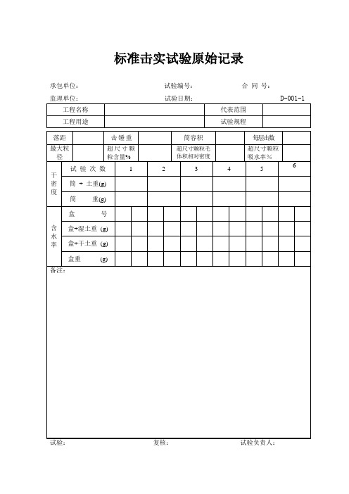 高速公路试验原始记录全