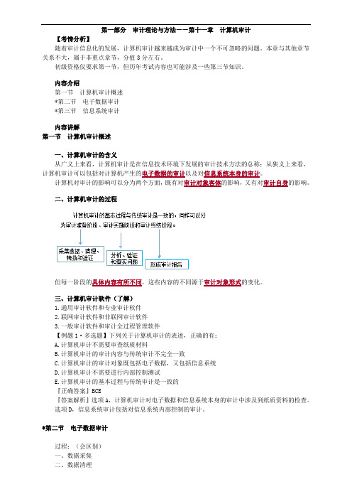 计算机审计的含义