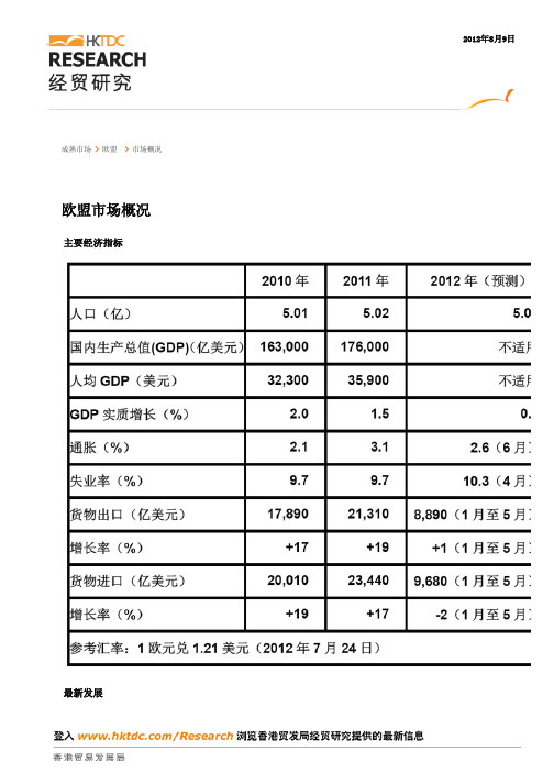 欧盟市场概况