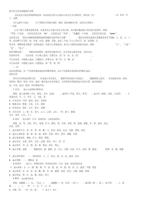 【最新文档课件】初中语文语法基础知识全集