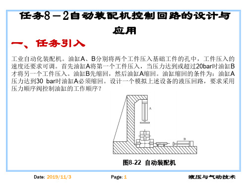 液压与气动技术8-2 自动装配机控制回路的设计与应用