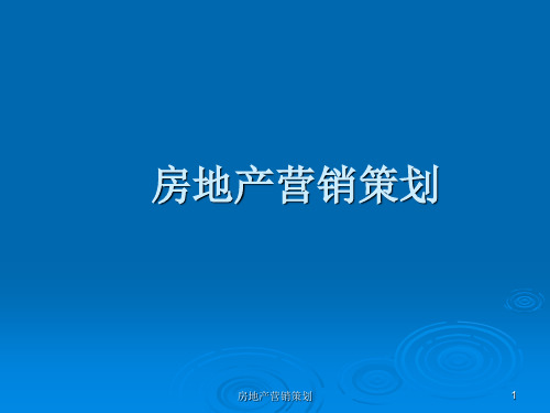 房地产营销策划 ppt