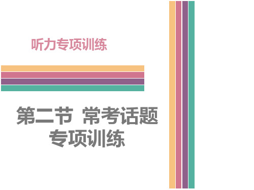 听力常考话题 专项训练(一)个人情况,家庭,朋友与周围的人,人际