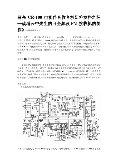 45-925MHz调频接收头