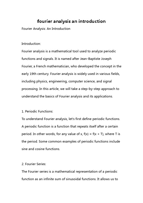 fourier analysis an introduction