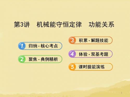 高考物理 5.3机械能守恒定律 功能关系课件 新人教版