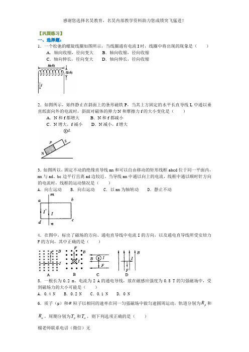 巩固练习_磁场 复习与巩固 基础