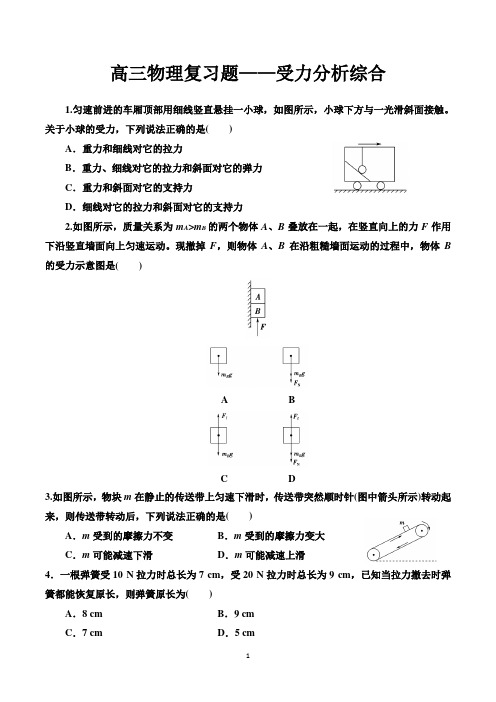 高中物理受力分析综合练习题