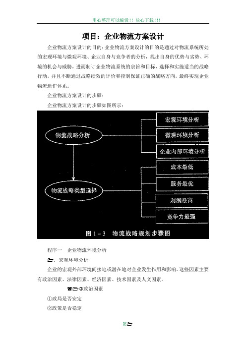 企业物流方案设计